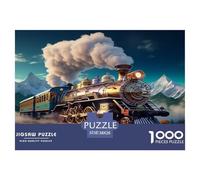 1000 Pezzi Colorful Steam Trains Puzzle Sfide Divertenti Decorazione Perfetta Giochi Means of Transportation Puzzle Relax Giochi Educativo Per Adulti E Bambini 38x26cm/1000pcs