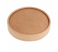 1000 pezzi - Coperchi per torte gelati 150 ml 280 + 18 Pe G/M2 Ø8,5 cm Marrone Cartoncino.