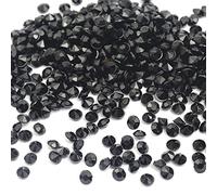 1000 pezzi - Cristalli decorativi in acrilico, diamanti scintillanti da 4mm, decorazione da tavolo, con brillantini, per matrimonio, battesimo, fidanzamento, San Valentino, neri