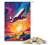 1000 pezzi di aerei circondati da schizzi Molti puzzle colorati per adulti Puzzle impossibile antistress per adolescenti dai 14 anni in su 75x50 cm