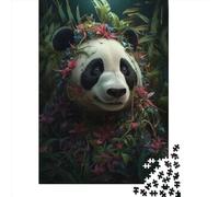 1000 pezzi di panda, fiori, piante, puzzle quadrati creativi e magici per adulti e puzzle di carta, gioco impegnativo 38x26 cm/1000 pezzi
