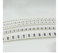 1000 Pezzi di Plastica Guaina Termorestringente Cavo Marcatore Etichetta Numero Filo da 0 A 9 1-16mm Rapporto di Termoretrazione Isolamento in PVC Bianco 2: 1(100 Each for 1.5mm 0-9)