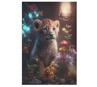 1000 Pezzi Di Puzzle Fantasy Lion Cub Glow Gioco Regali Di Compleanno Puzzles Decorativo Per Adulti E Adolescenti 78×53cm