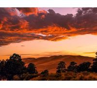 1000 Pezzi di Puzzle per Il Regalo di Giocattoli Educativi per Adolescenti - Montagne tramonto crepuscolo 75x50cm
