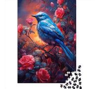 1000 pezzi di puzzle quadrato "Little Blue Bird" per adulti e puzzle di carta per regali di Natale 38x26 cm/1000 pezzi