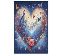 1000 Pezzi Di Puzzles in Legno Musical Note, Puzzle Gioco Regali Di Compleanno Decorativo Per Adulti E Adolescenti 78×53cm