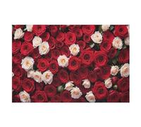 1000 Pezzi Di Puzzles in Legno Rose Pattern, Puzzle Gioco Regali Di Compleanno Decorativo Per Adulti E Adolescenti (75×50cm)