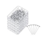 1000 pezzi di spille da fiore per bouquet da 1,5 pollici con strass di diamanti e testa di cristallo dritta