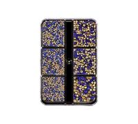 1000 pezzi di strass for nail art in vetro super luminoso, con punta inferiore a, glitter, diamanti, accessori for manicure diverse dimensioni(Sapphire)