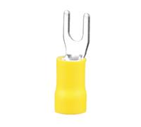 1000 pezzi di terminali a forcella SV1.25-3, connettori a crimpare preisolati europei tipo Y/U, capocorda in ottone con guaina in PVC(Geel,SV1.25-4)