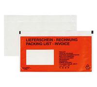1000 Pezzi DOCUFIX Dokumententaschen *Lieferschein/Rechnung*, DIN Lang 240x110mm / con indicazione Lieferschein/Rechnung
