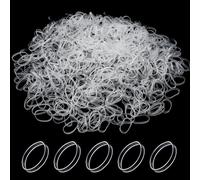 1000 pezzi elastici per capelli trasparenti, elastici per capelli invisibili, elastici in gomma, mini accessori per acconciature, ideali per trecce, panini e stili fai da te