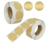 1000 Pezzi Etichette Adesive, 25mm Kraft Etichette Adesive Rotonde Etichette Personalizzate Autoadesive Etichette Regalo Etichette di Carta Kraft per Vasetti Decorare Buste(2 Volumi)
