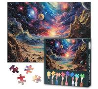 1000 pezzi fantasy paesaggio con pianeta galassia stelle fiume Jigsaw puzzle per adulti intelligenza colorato mondo puzzle per decorazione della casa Jigsaw puzzle come regali 50 cm x 70 cm