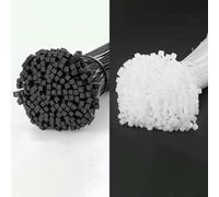 1000 pezzi fascette stringicavo in nylon bianco e nero autobloccanti con anello di fissaggio fascetta stringicavo in nylon con anello di bloccaggio avvolgicavo-5x300mm-bianco (1000 pezzi)