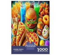 1000 Pezzi Fast Food Feast Puzzle Decompressione Intellettuale Delicious Cuisine Puzzle Intrattenimento Creativo Per Adulti E Ragazzi 70x50cm/1000pcs