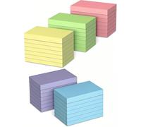 1000 Pezzi Flash Card Cartoncini A8, lignées, Cartes d’index lignées, Cartes Boîtes à Fiches Index,Couleurs fluo assorties, boîte à câbles, pour vocabulaire, formules et notes