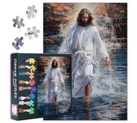 1000 pezzi Gesù Cristo Camminare In Acqua Jigsaw Puzzle Per Adulti Divertente Sfida Gesù Cristo Puzzle Gioco Religione Puzzle Arte Per Adulti Opera D'arte Decorazione Della Parete 50cmx70cm