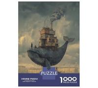 1000 Pezzi Giant Whale Puzzle Sfide Divertenti Decora La Casa Ocean Behemoth Puzzle Di Cartone Giocattoli Sfida Regalo Per Adulti E Bambini 70x50cm/1000pcs