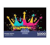 1000 Pezzi Hip Hop Crown Puzzle Giochi-rompicapo Decora La Casa Rap Royalty Puzzle Di Cartone Giocattoli Sfida Regalo Per Adulti E Bambini Da 12 Anni 38x26cm/1000pcs
