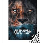 1000 pezzi "Il duro lavoro batte il talento" 1 puzzle creativo quadrato di carta per adulti, gioco educativo, sfida giocattolo 38x26 cm/1000 pezzi