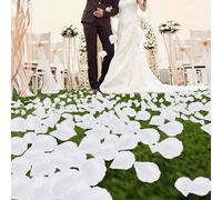 1000 pezzi in un pacchetto, petali di rosa bianchi finti in tessuto non tessuto per decorazione matrimonio, bar, celebrazione, per confessioni e proposte, accessori decorativi da tenere in mano Colore