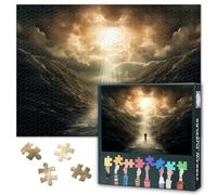 1000 pezzi Jigsaws per adulti Gesù Cristo nel cielo Jigsaw puzzle impossibile sfida difficile Gesù Cristo in gloria celeste puzzle famiglia amici festa notte 50 cm x 70 cm