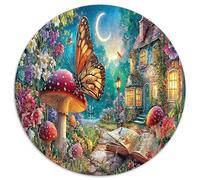 1000 Pezzi Magical Cottage Puzzle Decompressione Intellettuale Butterfly Perched on The Mushroom Puzzle Regalo Educativo Per Adulti E Ragazzi 1000pcs (67.5x67.5cm)