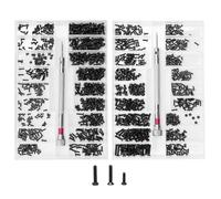 1000 Pezzi Micro Viti Kit di Strumenti di Riparazione Viti Mini set di viti per Occhiali, Set Di Viti con Cacciavite, M1.2 M1.4 M2, Testa Piatta, per Orologi, Occhiali, Laptop