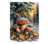 1000 Pezzi Mini Puzzle Foresta di Funghi per Adulti | 38x26cm Cartone, Decorazione della camera, Taglio preciso, Regalo Compleanno, Relax di Spirito