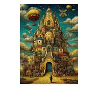 1000 Pezzi Mini Puzzle per Adulti Edificio Pallone Orologio Gioco Cerebrale | 52x38cm Cartone Dilettanti Puzzle Formazione Cerebrale Puzzle Intellettuale Regalo Di Compleanno Decor Soggiorno