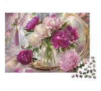 1000 Pezzi Mini Puzzle per Adulti Fiore Specchio Idea Regalo | 70x50cm Cartone Dilettanti Puzzle Rilassamento Mentale Puzzle Fatto A Mano Regalo Incontri Decor Soggiorno