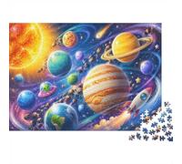 1000 Pezzi Mini Puzzle Spazio Universo per Adulti | 70 x 50 cm Cartone Gioco di Puzzle Principianti Decorazione Soggiorno Rilassante Familiare