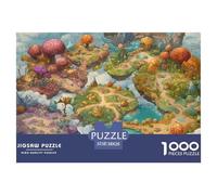 1000 Pezzi Mushroom Wonderland Puzzle Giochi-rompicapo Decorazione Perfetta Floating Island Puzzle Di Cartone Giocattoli Sfida Regalo Per Uomini E Donne 38x26cm/1000pcs