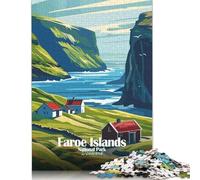 1000 pezzi Parco nazionale delle Isole Faroe Danimarca Poster Puzzle creativi quadrati di carta per adulti Gioco educativo Sfida Giocattolo 38x26 cm/1000 pezzi