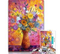1000 pezzi per adolescenti Fiori in un vaso Dipingere Puzzle 1000 pezzi per adulti Regali, giocattoli Giochi educativi Antistress Decorazioni per la casa uniche e regali 50x75cm