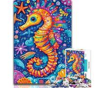 1000 pezzi per adolescenti puzzle per adulti con cavalluccio marino 1000 pezzi giocattoli giochi educativi antistress decorazioni per la casa e regali unici 75x50cm