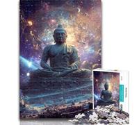 1000 pezzi per adolescenti Statua del Buddha cosmico Puzzle da 1000 pezzi per adolescenti, giochi educativi Decorazione per la casa Collezione di artisti, Belle arti 50x75cm