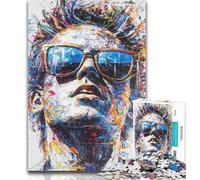 1000 pezzi per adolescenti Uomo che indossa occhiali da sole Puzzle per adulti 1000 pezzi Difficili, giocattoli Giochi educativi Antistress Decorazioni per la casa uniche e regali 50x75cm
