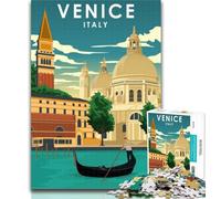 1000 pezzi per adolescenti Venezia Italia Poster di viaggio Puzzle per adulti 1000 pezzi, gioco per famiglie antistress sfida difficile Ottimi regali e giocattoli 75x50cm