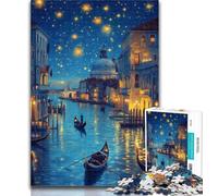 1000 pezzi per adolescenti Venezia sotto il cielo notturno Puzzle da 1000 pezzi per adulti, collezione di artisti di giochi intellettuali, belle arti 50x75cm