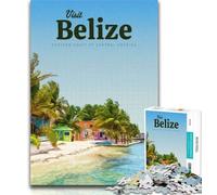 1000 pezzi per adolescenti Visita il Belize Puzzle 1000 pezzi per adolescenti, giocattolo educativo intellettuale decomprimente Ottimi regali e giocattoli 75x50cm