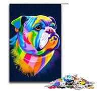 1000 pezzi per adulti e bambini di Jigsaw Bulldog Pop Art 1 Puzzle per adulti Puzzle in legno 1000 pezzi