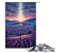 1000 pezzi per adulti e bambini di Jigsaw Campi di lavanda in Provenza Francia Puzzle per adulti Puzzle di carta 1000 pezzi (38x26 cm)