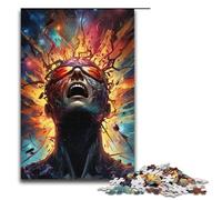 1000 pezzi per adulti e bambini di Jigsaw Nebula King's Puzzle psichedelici colorati per adulti Puzzle di carta 1000 pezzi (38x26 cm)