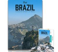 1000 pezzi per adulti Visita il Brasile Puzzle per adulti 1000 pezzi, giocattoli giochi educativi antistress migliorano l'amore tra coppie 75x50cm