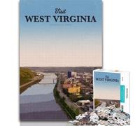 1000 pezzi per adulti Visita la Virginia Occidentale Puzzle da 1000 pezzi per adulti Regali, giocattoli Giochi educativi Decorazione murale antistress 75x50cm