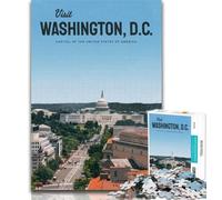 1000 pezzi per adulti Visita Washington DC Puzzle per adulti 1000 pezzi, giocattoli giochi educativi antistress migliorano l'amore tra coppie 75x50cm