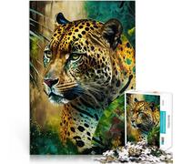 1000 pezzi per regali per adulti “Animale leopardo” Fatto di legno,Adatto a persone dai 14 anni in su con pezzi completamente interconnessi di forma casuale Migliorare l'amore tra le coppie。