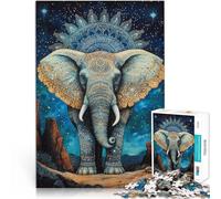 1000 pezzi per regali per adulti Totem elefante Fatto di cartone per 14+ Gioco intellettuale giocattolo offerte come regali per tutta la famiglia misurare:26x38cm/10.24 x 14.96pollice